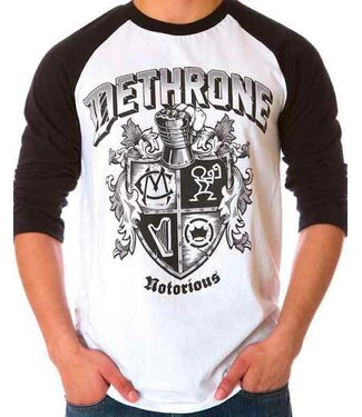 Dethrone The Notorious Raglan T Shirts White Black