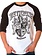 Dethrone Dethrone The Notorious Raglan T-Shirts Weiß Schwarz