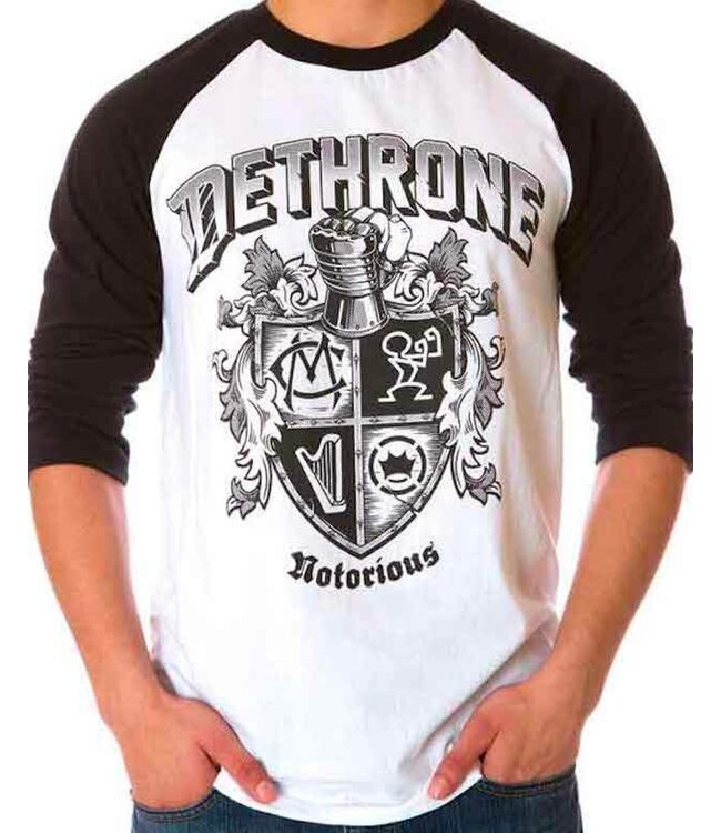 Dethrone The Notorious Raglan T Shirts White Black