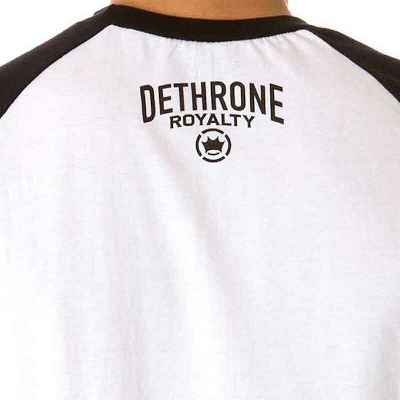 Dethrone Dethrone The Notorious Raglan T-Shirts Weiß Schwarz