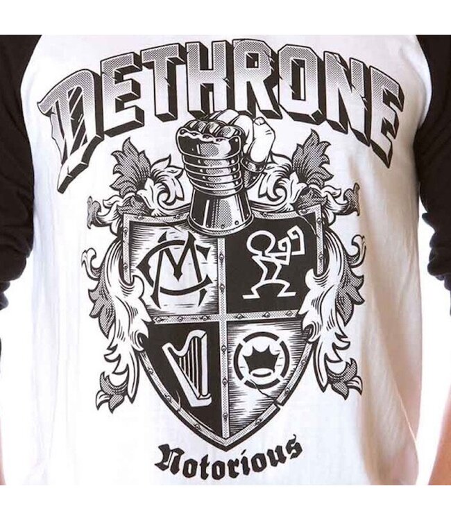Dethrone The Notorious Raglan T-Shirts Wit Zwart