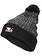 Bad Boy Bad Boy Wool with Fleece Bobble Beanie Hat Grey