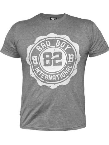 Bad Boy Bad Boy Crest T-Shirt Baumwolle Hellgrau