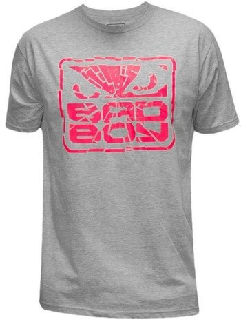 Bad Boy Bad Boy Shattered T-Shirt Hellgrau Pink