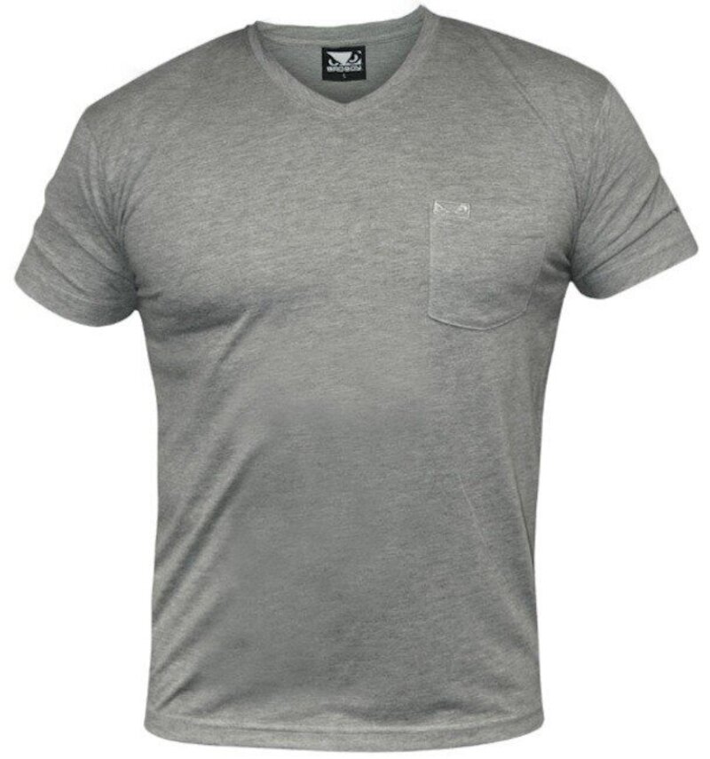 Bad Boy Bad Boy V-Neck T Shirt Grey Marl