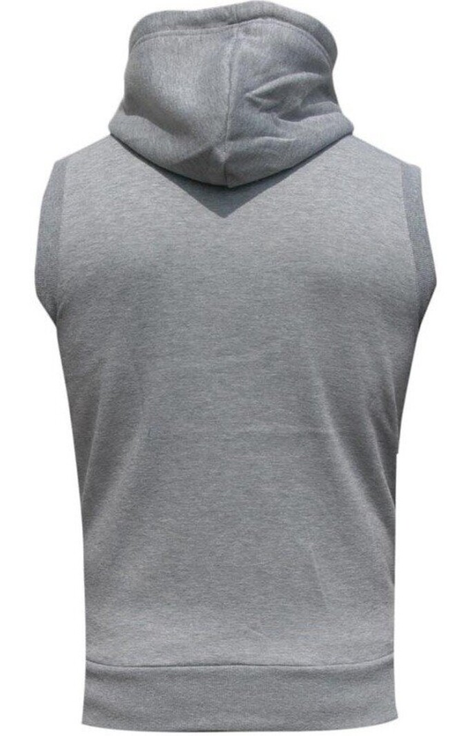 Bad Boy Bad Boy Sleeveless Hoody Sweater Baumwolle Grau