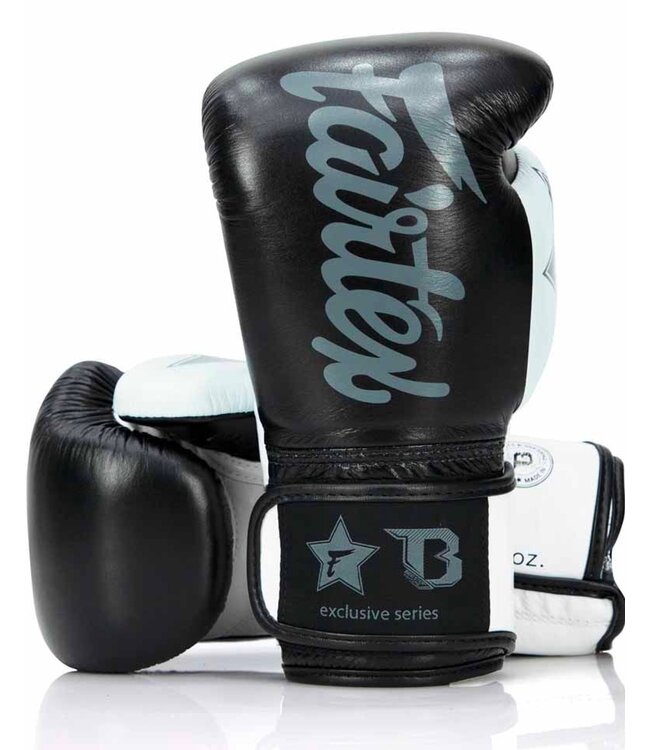 Fairtex x Booster Kickboks Handschoenen FXB BG V2 Zwart Wit Grijs