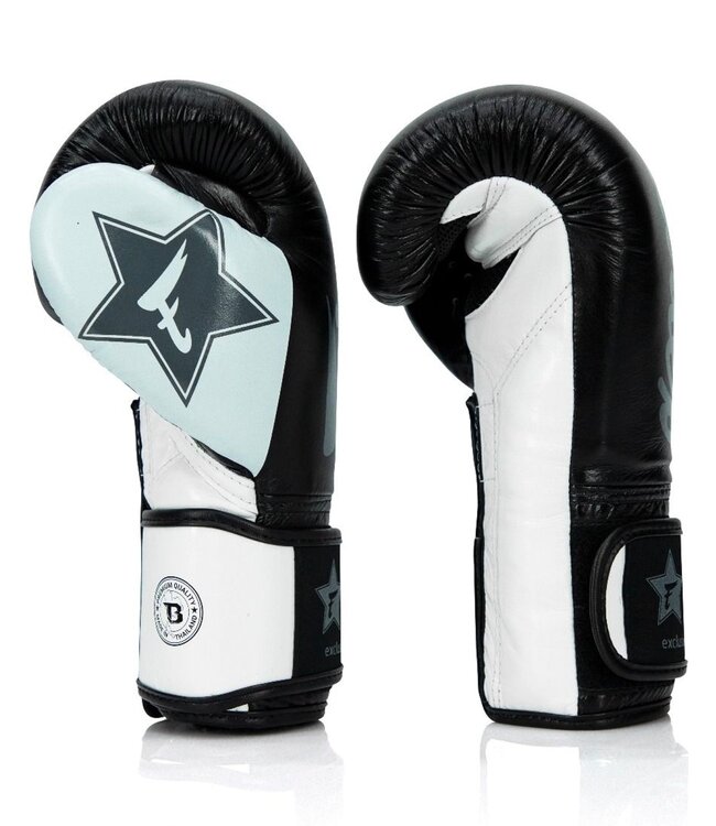 Fairtex x Booster Kickboxing Gloves FXB BG V2 Black White Grey
