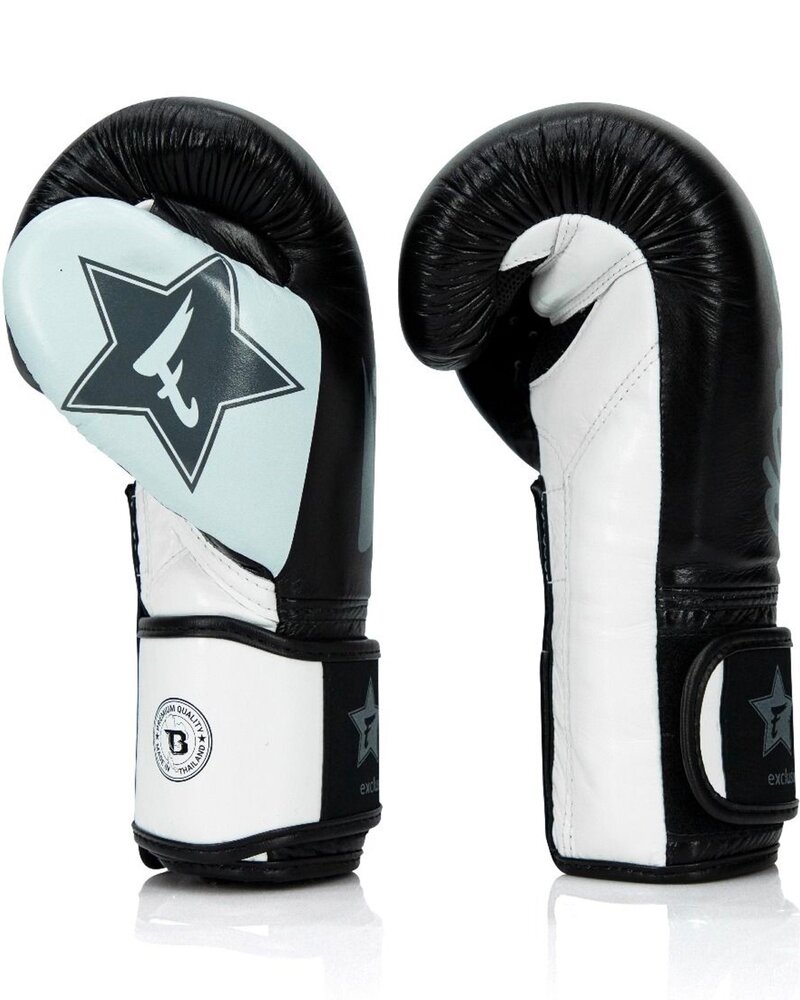 Fairtex Fairtex x Booster Kickbox Handschuhe FXB BG V2 Schwarz Weiß Grau