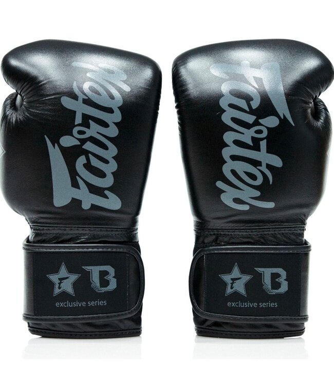 Fairtex x Booster FXB Bokshandschoenen Zwart/Grijs - Muay Thai & Kickboksen