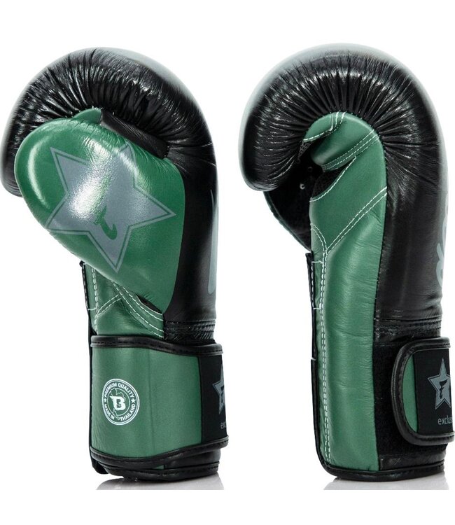 Fairtex x Booster FXB Boxhandschuhe Schwarz/Grün/Grau - Muay Thai & Kickboxen