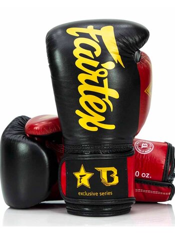 Fairtex Fairtex x Booster Boxing Gloves FXB BG V2 Black Red Gold