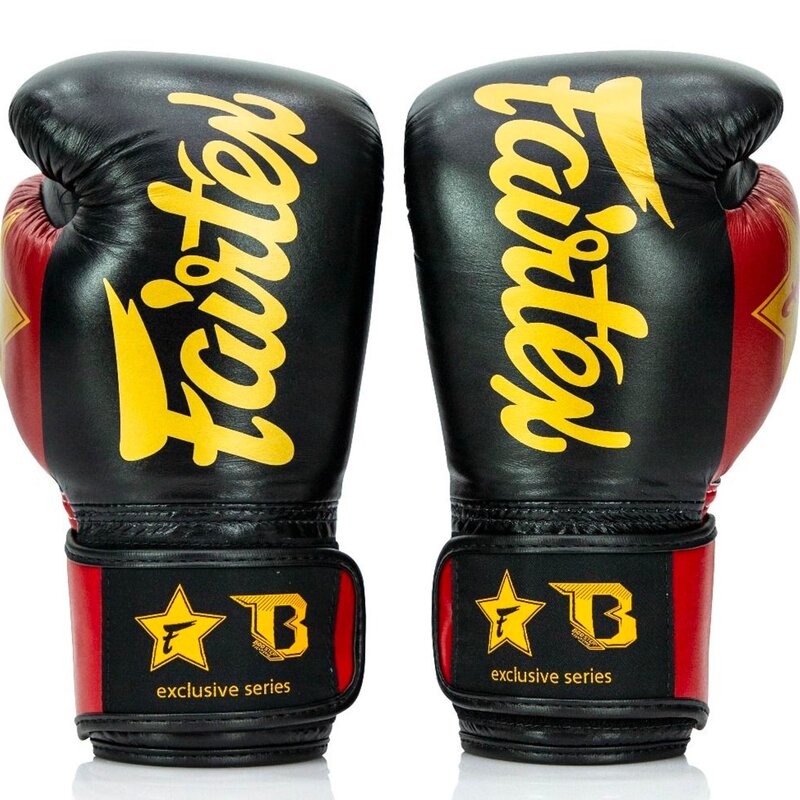 Fairtex Fairtex x Booster Bokshandschoenen FXB BG V2 Zwart Rood Goud