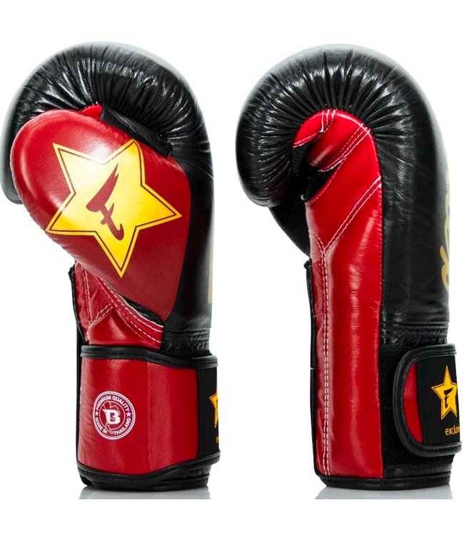 Fairtex x Booster FXB Boxing Gloves Black/Red/Gold - Muay Thai & Kickboxing