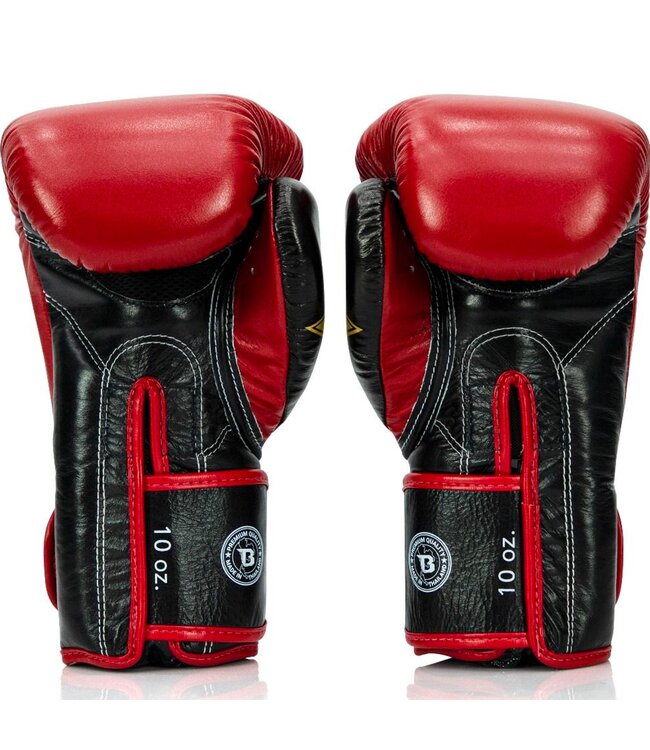 Fairtex x Booster FXB Boxhandschuhe Rot/Schwarz/Gold - Muay Thai & Kickboxen