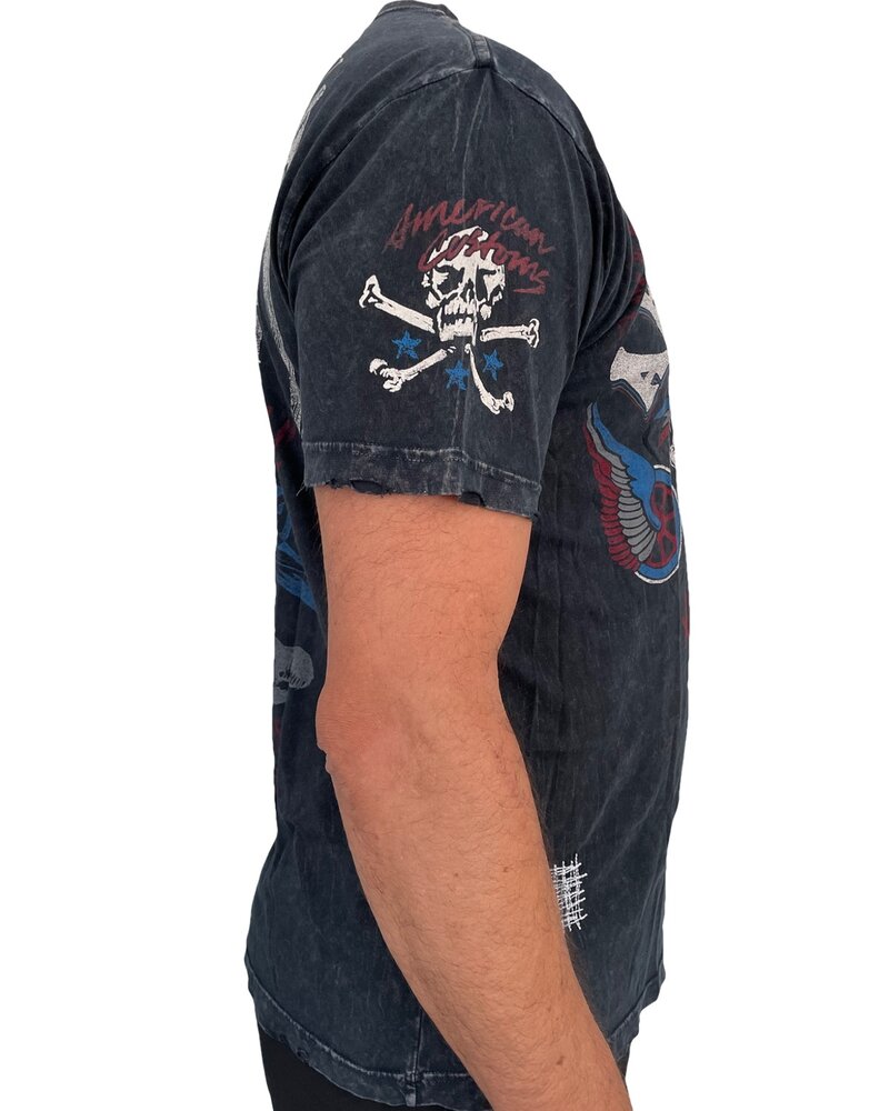 Affliction Clothing Affliction ACMC T-Shirt mit Rundhalsausschnitt Anthrazit