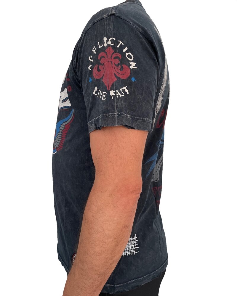 Affliction Clothing Affliction ACMC T-Shirt mit Rundhalsausschnitt Anthrazit