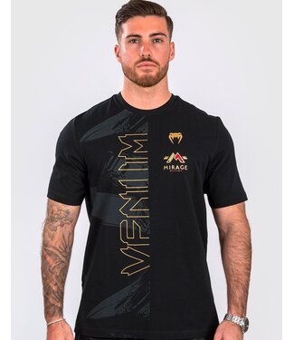 Venum Venum x Mirage T-shirt Katoen Zwart Goud