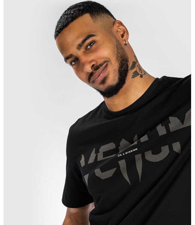 Venum On Mission T-shirt Regular Fit Cotton Black
