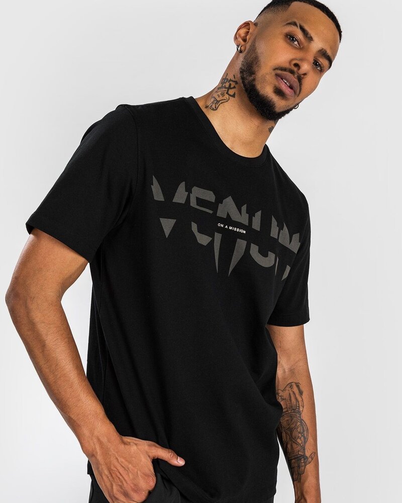 Venum Venum On Mission T-Shirt Regular Fit Baumwolle Schwarz