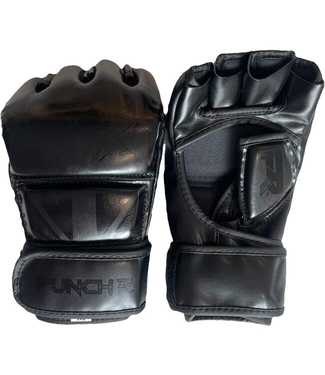 PunchR™ Electric MMA Handschuhe 4 OZ PU Schwarz Schwarz