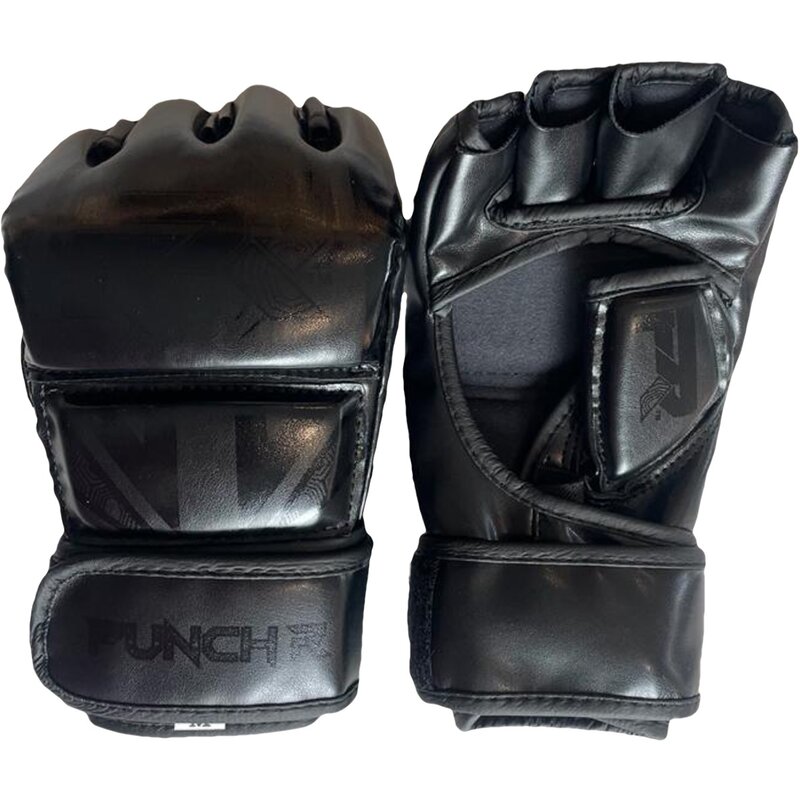 PunchR™  PunchR™ Electric MMA Gloves 4 OZ PU Black Black