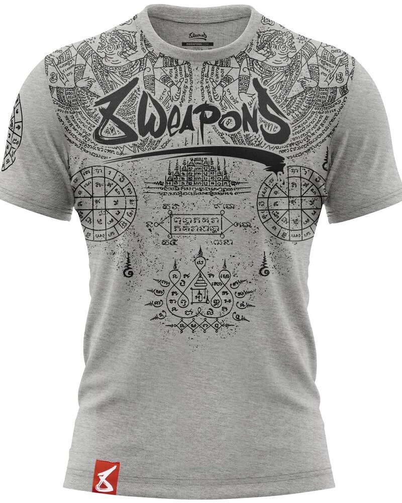 8 Weapons 8 WEAPONS Muay Thai T-Shirt T Yantra Grau