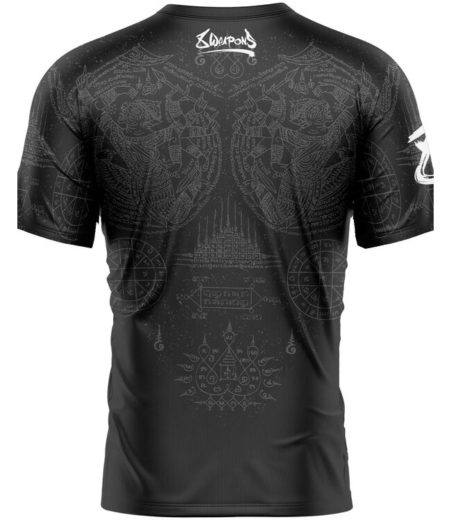 8 Weapons 8 WEAPONS Functional Dry Fit T-Shirt Hanuman Yant Black Grey