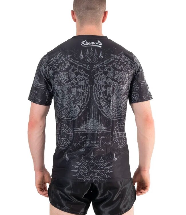 8 Weapons Dry Fit T-shirt Hanuman Yant Zwart Grijs