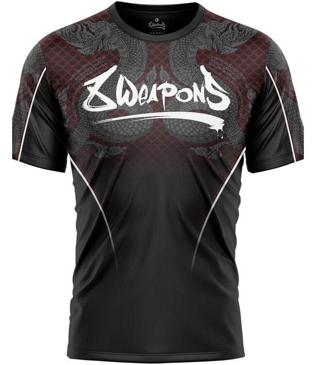 8 Weapons 8 Weapons Dry Fit T-Shirt Naga Yant Zwart Rood