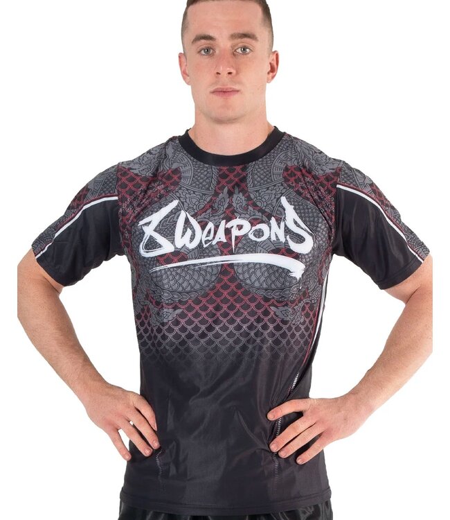 8 WEAPONS Funktionelles Dry Fit T-Shirt Naga Yant Schwarz Rot