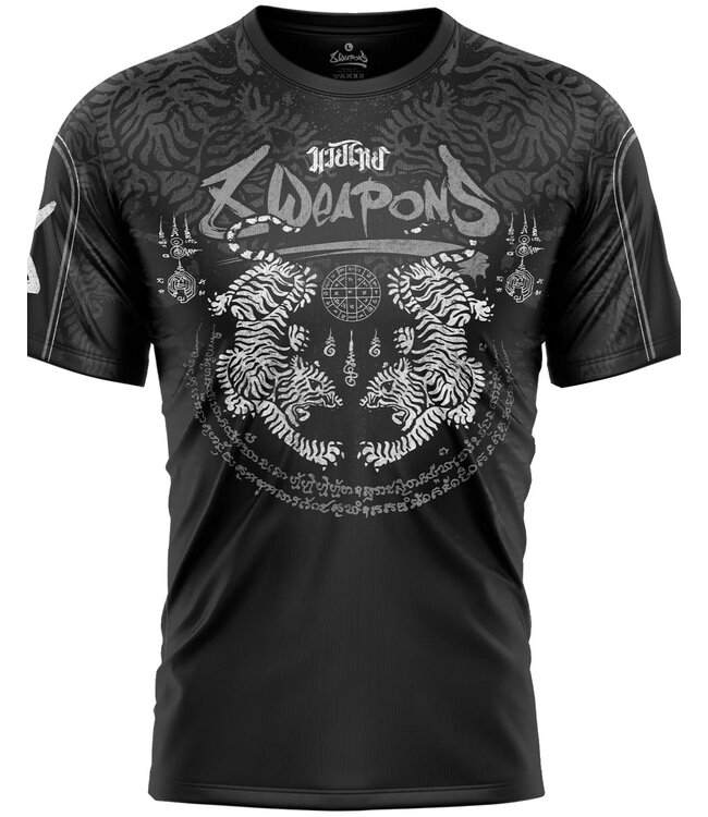 8 Weapons 8 WEAPONS Funktionelles Dry Fit T-Shirt Tiger Yant Schwarz Grau