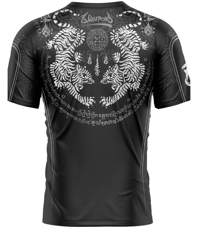 8 WEAPONS Dry Fit T-Shirt Tiger Yant Black Grey