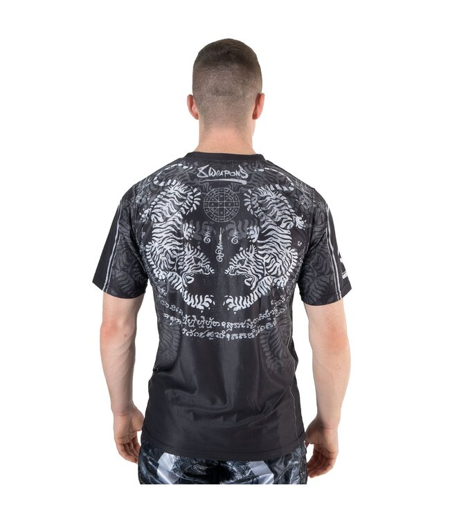 8 WEAPONS Funktionelles Dry Fit T-Shirt Tiger Yant Schwarz Grau