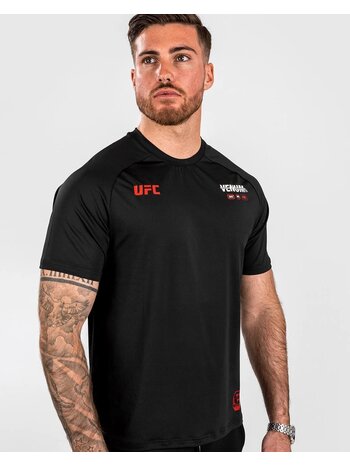 UFC UFC x Venum Adrenaline Fight Week Dry-Tech T-Shirt Schwarz