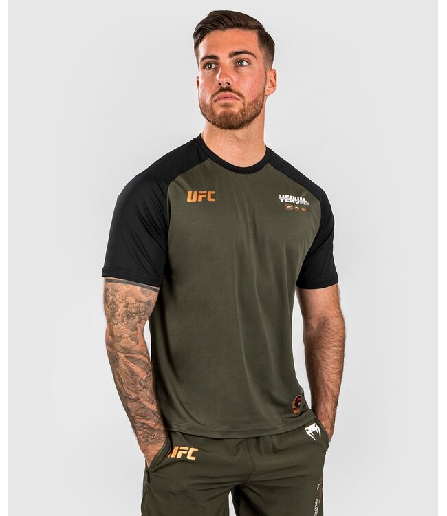 UFC x Venum Adrenaline Fight Week Dry-Tech T-Shirt Khaki Bronze