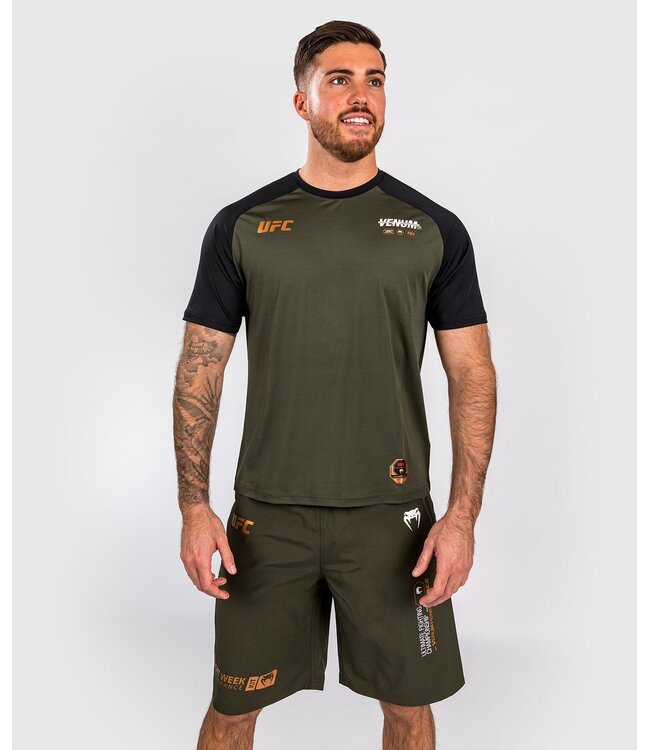 UFC x Venum Adrenaline Fight Week Dry-Tech T-Shirt Khaki Bronze