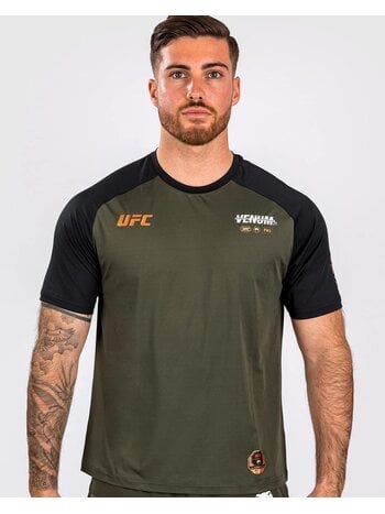 UFC | Venum UFC x Venum Adrenaline Fight Week Dry-tech T-Shirt Khaki Bronze