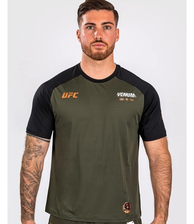 UFC x Venum Adrenaline Fight Week Dry-Tech T-Shirt Khaki Bronze