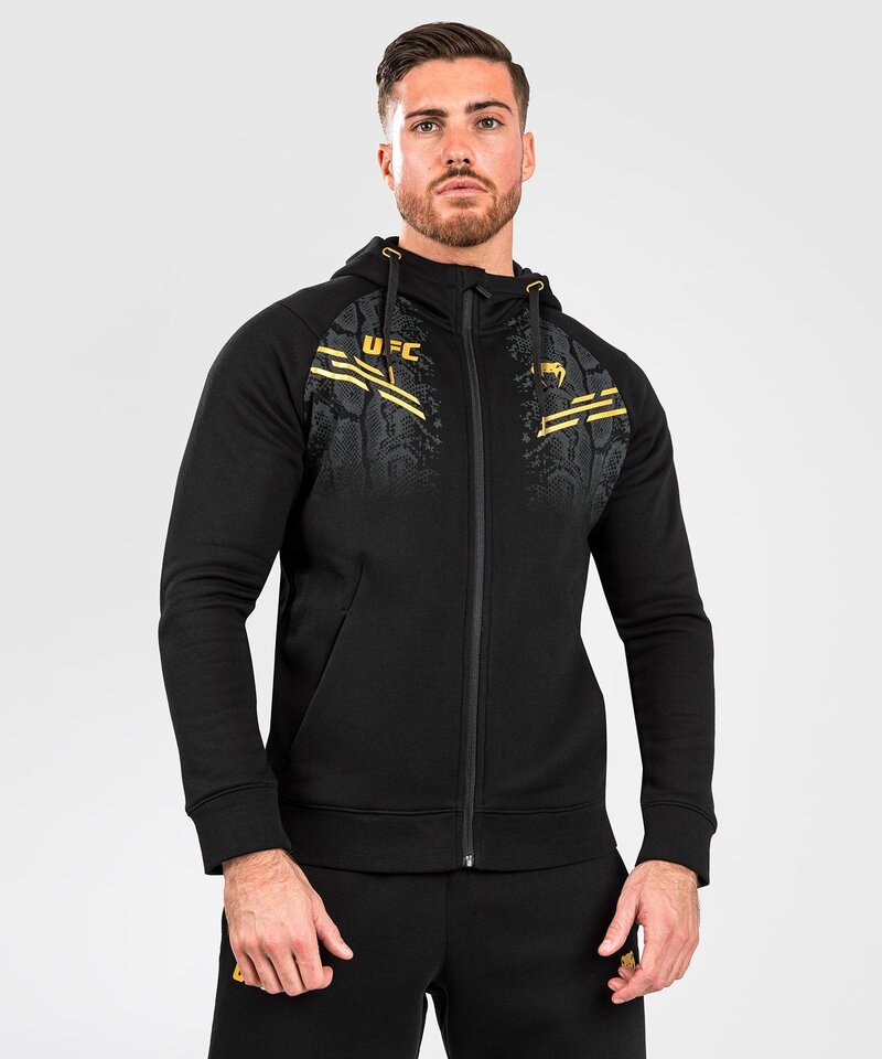 VENUM: UFC ADRENALINE FIGHT WEEK MEN'S ZIP HOODIE - KHAKI/BRONZE