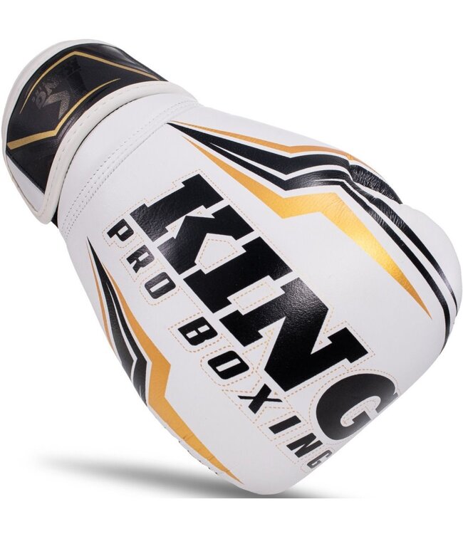 King Pro Boxing Kickboks Handschoenen KPB/BG THOR Leer Wit