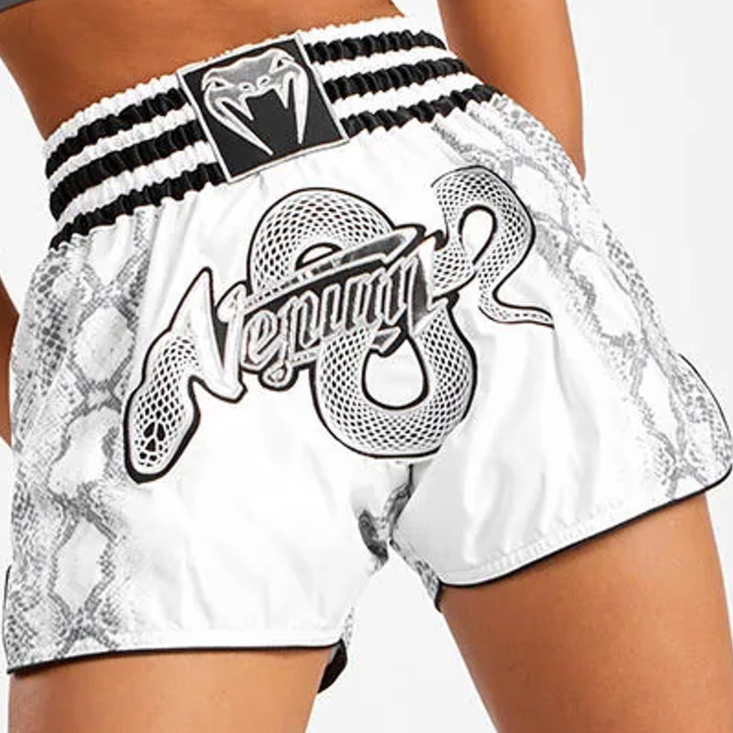 Venum White Snake Muay Thai Kickboxing Short FIGHTWEAR SHOP EUROPE