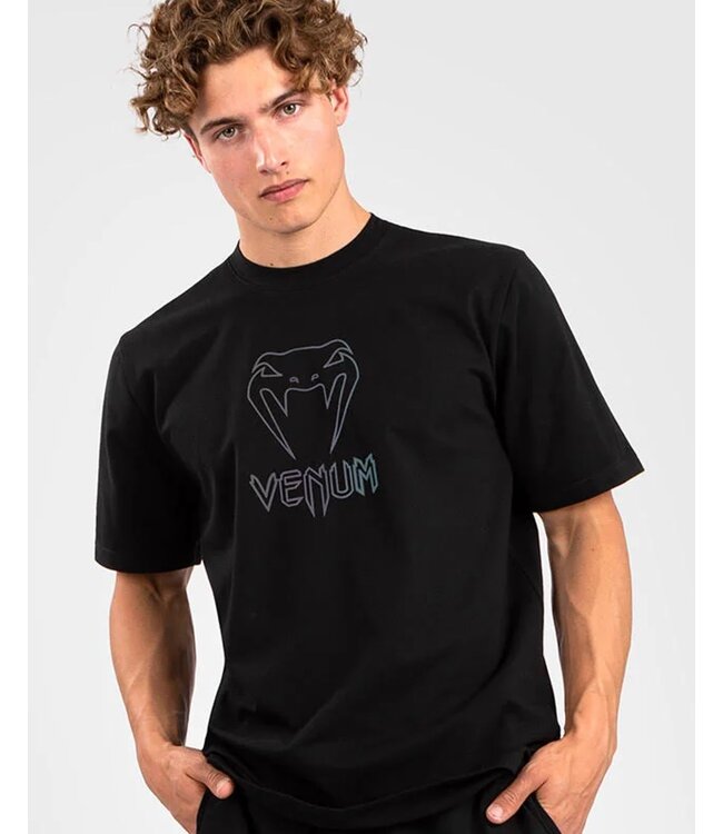 Venum Classic T-Shirt Baumwolle Schwarz Reflektierend