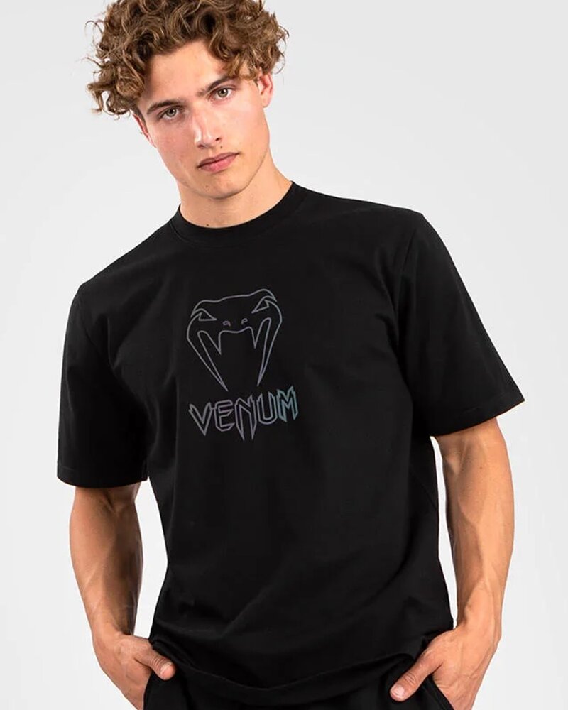 Venum Classic T-Shirt Cotton Black Reflective - FIGHTWEAR SHOP EUROPE