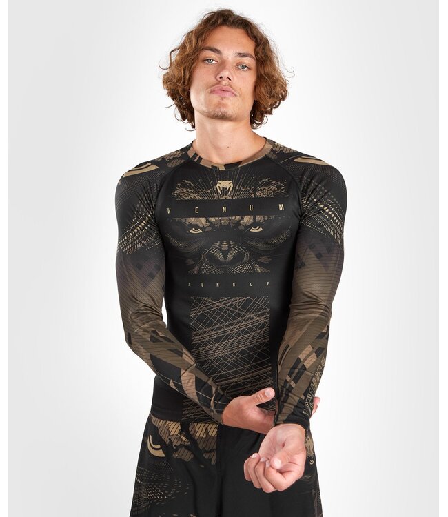Venum Gorilla Jungle Rash Guard L/S Zwart Zand