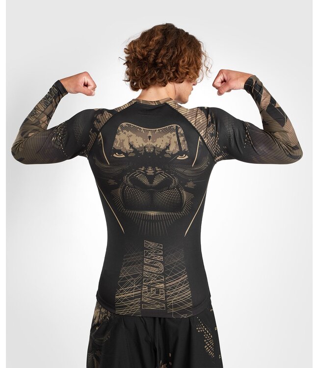 Venum Gorilla Jungle Rash Guard L/S Zwart Zand