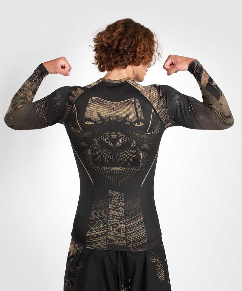 Venum Venum Gorilla Jungle Rash Guard L/S Zwart Zand