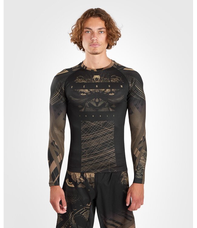 Venum Gorilla Jungle Rash Guard L/S Black Sand