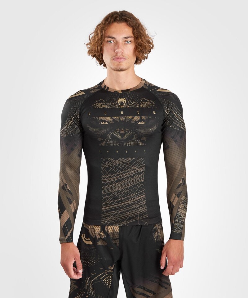 Venum Venum Gorilla Jungle Rash Guard L/S Black Sand