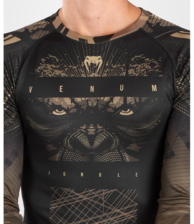 Venum Venum Gorilla Jungle Rash Guard L/S Schwarz Sand
